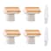 4PCS LinMei Razor Replacement Heads Compatible for Finishing Touch Flawless Body Rechargeable Ladies Shaver and Trimmer with 2 Cleaning Brush
