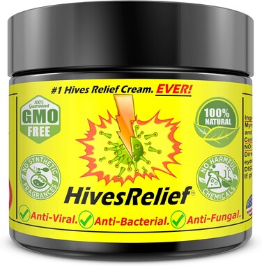 Cream - Fastest Acting Powerful Hives Relief Cream with 100% Natural Formula - Gentle Skin Irritation Cream for Hives Itchiness, Redness &amp; Rashes - for Adults &amp; Kids
