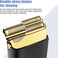 Foil Shaver for Men Barber, Double Electric Foil Trimmer, Professional Electric Razor, Close Shaver, Cordless Rechargeable with USB, Black Gold