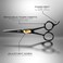 Razor Sharp Beard &amp; Mustache Scissors - 5" - High Carbon Stainless Steel - Facial Hair Trimming Shears - RIGHT HANDED, Black
