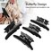 Sonew 12Pcs/set Black Butterfly Holding Hair Clip, Hairdressing Accessories Non-slip Hair Clips for women, Hair Section Claw Clamps Hairdressing Tool sectioning clips