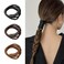 3 Pcs Leather Spiral Lock Bendable Wire Hair Ties Wrap Ponytail Braid Holders Stand Hair Band French Styling Hair Hairbands Rope Ponytail Decor Accessory for Women Girls