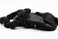 Hannah Grace pure 100 percent silk elastic hair tie band scrunchies 2 pcs pack 1 large 1 small girls women hair ties scrunchie Black