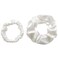 Silk scrunchies 100% silk elastic hair tie band for healthy hair growth - 2 pcs pack,1 large 1 small girls women ties scrunchie White - Hannah Grace