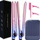 Hair Straightener and Curler 2 in 1, Nano Titanium Ceramic Flat Iron with Argan Oil, Ionic Protect Hair,Curling Iron 1 inch, 25 Kinds of Temp Settings LCD Display &amp; Auto Shut-Off (Multi-Colored)