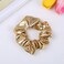 4 Pack Gold or Silver Metallic Leather Hair Scrunchies Hair Ties Hair Eleastic Bands Scrunchy Hair Ties Ropes Ponytail Holders Wrist Bands for Girls School,Dance,Stage (Gold)