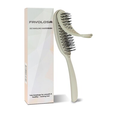 Unique Design Wet Detangling Hair Brush- Vented Design &amp; Ultra Soft Bristles with Removable Screen Manages Tangle and Uncontrollable Hair. Pain-Free. Christmas Stocking Stuffer Gift.