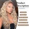 Long Blonde Curly Wigs for Women Synthetic Curly Hair Wigs Natural Looking Middle Part Heat Resistant Fibre Wig for Daily Party Use