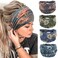 Wide Boho Headbands for Women Fashion Knotted Headband Yoga Workout African Head Wrap 4 Pack