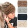 Wide Headbands for Women Fashion Knotted Headband Yoga Workout Head Wrap 4 Pack
