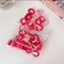 Cotton Fabric Hair Bands, 50pcs DIY Elastic Ponytail Holders For Girls Seamless No Damage Hair Ties for Thin Hairs (Pink)