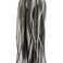 Feather Hair Extension &ndash; Seven Genuine Black and White American Rooster Feathers, bonded together, ranging from 6 to 11 inches in length, includes two silicone micro beads