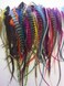 Feather Hair Extension &ndash; 100 Individual Feathers, Rainbow Mix of Grizzly and Solid Feathers, All Ranging From 4 to 7 Inches or Longer, Includes 20 Silicone Micro Beads