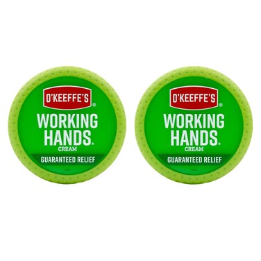 O'Keeffe's Working Hands Hand Cream for Extremely Dry; Cracked Hands; 3.4 Ounce Jar; (Pack 2)