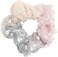 3Pcs Shiny Sequin Hair Scrunchies Hairbands, Women Elastic Glitter Fashion Scrunchie Hair Ties Ropes Hair Bands Headwear Ponytail Holders Bun Cover Hair Accessories for Gym Dance Party Club, B
