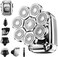 Head Shaver for Bald Men,2024 Upgrade 8-in-1 Men&rsquo;s Electric Shaver Bald Head Shaver for Men,Electric Razor for Bald Men IPX7 Waterproof Rotary Shaver Grooming Kit with LED Display