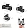 Shinowa 3 Pack Hair Claw Clips, Square Rectangular Claw Hair Clips for Women Girls, Non-slip Matte Large Medium Small Hair Clips, Strong Hold Jaw Clip for Thick Thin Hair, Black