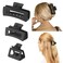 Shinowa 3 Pack Hair Claw Clips, Square Rectangular Claw Hair Clips for Women Girls, Non-slip Matte Large Medium Small Hair Clips, Strong Hold Jaw Clip for Thick Thin Hair, Black