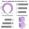 Spa Headbands for Washing Face Wristband Set Sponge Makeup Skincare Headband Wrist Towels Bubble Soft Terry Towel Cloth Hairband for Women Puffy Headwear Non Slip Thick Thin Hair Headwear (Purple)