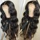 Newooh Long Wavy Wig African Ladies Curly Hair Wig Wavy Curls Wig Lace Front Wig for Women