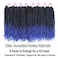 Blue Pretwisted Passion Twist Crochet Hair 14 Inch 8 Packs Pre-looped Ombre Blue Crochet Hair Water Wave Passion Twist Braiding Hair Extensions for Black Women