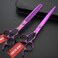 Professional Hair Cutting Scissors Set with Razor Comb Case,Hair cutting shears Hair Thinning shears with rose handle (7.0 inches)