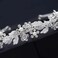 SINIDE Bridal Headpiece Handmade Wedding Headband, Rhinestone Pearl Wedding Hair Accessories, Silver Wedding Tiara for Women, Ladies, Flower Girl Hair Vine