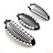 3Pcs Faux Pearl Rhinestone French Banana Clip Ponytail Vertical Clip Hair Clincher Hair Comb Fishtail Clip Grips Clamp Headwear Styling Hair Accessories for Women Teen Girls, Black