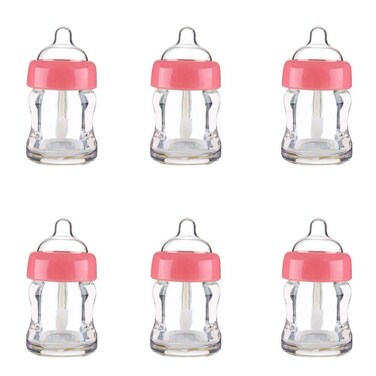 6 Pieces Empty Lip Gloss Tubes Reusable Lip Gloss Containers Milk Bottle Shaped Lips Gloss Tube 7 ml Empty Refillable Lips Gloss Bottles DIY Cosmetics Lipstick Containers, Pink