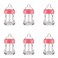 6 Pieces Empty Lip Gloss Tubes Reusable Lip Gloss Containers Milk Bottle Shaped Lips Gloss Tube 7 ml Empty Refillable Lips Gloss Bottles DIY Cosmetics Lipstick Containers, Pink