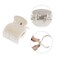 4 Pieces Hot Roller Clips Plastic Hair Curler Claw Clips Plastic Hair Rollers Replacement Roller Clips for Women Girls Hair Section Styling(White)