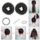 Hair Styling Set - DIY Braiding Accessories, Magic Fast Spiral Hair Braid Tool for Women and Girls (Black)