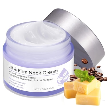 Neck Creams for Tightening and Firming, Neck Firming Cream, Tighten and Lift Neck Cream for Neck and Chest Firming, Smoothing Wrinkles &amp; Fine Lines with Cupuacu Butter, Skin Tightening Cream for Body