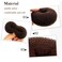 Hair Donut Bun Maker Ring Style, 12PCS Chignon Shaper for Short and Thin Hair (3.14 Inch/Brown)