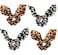 4 Pack Leopard Print Bunny Ears Hair Scarf Bow Ponytail Holder Hair Scrunchies Animal Print Scrunchies Elastic Hair Ties Hair Bands Hair Accessories Girls for Dance,Long Blonde Hair