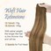 Easyouth Weft Hair Extensions Human Hair Balayage Sew in Hair Extensions Balayage Brown To Caramel Brown Mix Brown Weft Hair Extensions Bundles Double Weft 16 Inch 100G