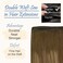 Easyouth Weft Hair Extensions Human Hair Balayage Sew in Hair Extensions Balayage Brown To Caramel Brown Mix Brown Weft Hair Extensions Bundles Double Weft 16 Inch 100G