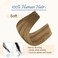 Easyouth Weft Hair Extensions Human Hair Balayage Sew in Hair Extensions Balayage Brown To Caramel Brown Mix Brown Weft Hair Extensions Bundles Double Weft 16 Inch 100G