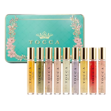 Tocca Luxury Fragrance Wardrobe - Set of 9 Travel Size Women's Perfumes in Giftable Tin Case, Includes Florence, Cleopatra, Stella, Giulietta, Simone, Colette, Liliana, Gia &amp; Belle