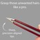 Tweezers &ndash; Surgical Grade Stainless Steel - Slant Tip for Expert Eyebrow Shaping and Facial Hair Removal &ndash; with Protective Pouch - Best Tweezer for Men and Women (Ruby Red)