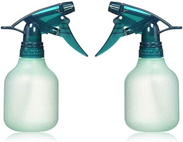Rayson Empty Spray Bottle Refillable Container, Fine Mist Sprayer Trigger Squirt Bottle for Taming Hair, Hair styling, Watering Plants, Showering Pets (2 Pack, Green)
