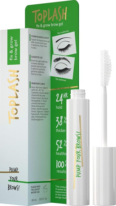 Fix &amp; Grow Brow Gel, Transparent Hold all day, Promotes Natural Growth, Thickness and Volume