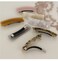 Sparkly Wide Curved Acrylic French Barrettes Shiny Acetate Tortoise Shell Hair Barrettes for Thick Hair Chic Ponytail Hair Clips for Styling Long Hair,4pcs (Dark Leopard Print)