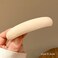 3.7 Inches Skinny Curved Tortoise Shell Hair Barrettes for Thick Hair Acrylic French Barrettes Chic Ponytail Hair Clips for Styling Long Hair,2pcs (Beige)