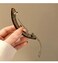 3.7 Inches Skinny Curved Tortoise Shell Hair Barrettes for Thick Hair Acrylic French Barrettes Chic Ponytail Hair Clips for Styling Long Hair,2pcs (Beige)