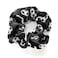12 Pcs Shiny Soccer Hair Scrunchies Cheer Soccer Uniforms Scrunchie School Performance/Sports/Practice/Party/Gymnastics Scrunchie Ponytail Holder Wrist for Girls Cosplay Show (Black)