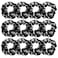 12 Pcs Shiny Soccer Hair Scrunchies Cheer Soccer Uniforms Scrunchie School Performance/Sports/Practice/Party/Gymnastics Scrunchie Ponytail Holder Wrist for Girls Cosplay Show (Black)