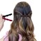 4 Pcs Velvet Braided Side Bangs Hair Barrettes Spike Alligator Duck Bill Hair Clips Duckbill Bobby Pin Chic Hair Clips for Styling Long Hair (Wine Red)