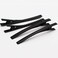 6 Pcs 3 Inch Baking Paint Narrow Metal Spike Alligator Duck Bill Hair Clips Bright Duckbill Hair Barrettes Chic Hair Clips for Styling Long Hair DIY Hair Salon (Black)