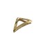 2 Pack Triangle Metal Claw Hair Clips - No Slip Stylish Clamps with Teeth for Thick Hair Updos, Bath, Spa, Makeup (Gold)